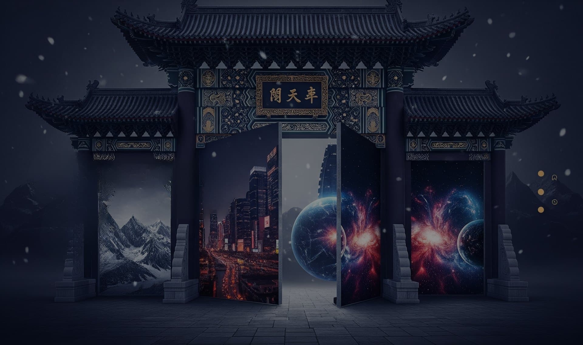 Chinese landscape background